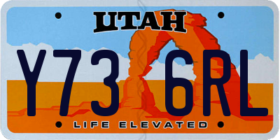 UT license plate Y736RL