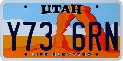 UT license plate Y736RN