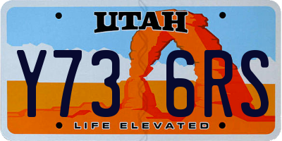 UT license plate Y736RS