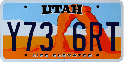UT license plate Y736RT
