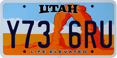 UT license plate Y736RU