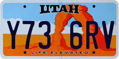 UT license plate Y736RV