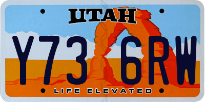 UT license plate Y736RW