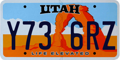 UT license plate Y736RZ