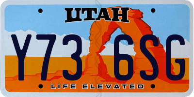 UT license plate Y736SG