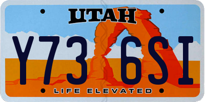 UT license plate Y736SI