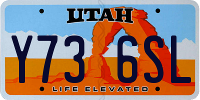 UT license plate Y736SL