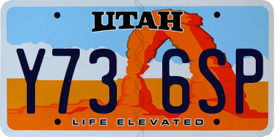 UT license plate Y736SP