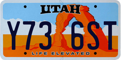 UT license plate Y736ST