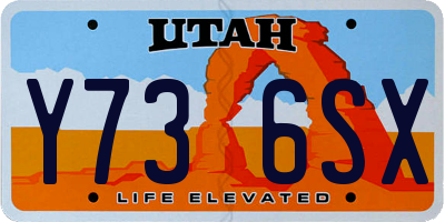 UT license plate Y736SX