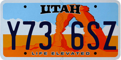 UT license plate Y736SZ