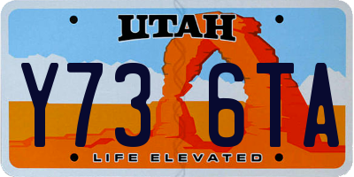 UT license plate Y736TA