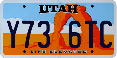 UT license plate Y736TC
