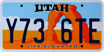 UT license plate Y736TE