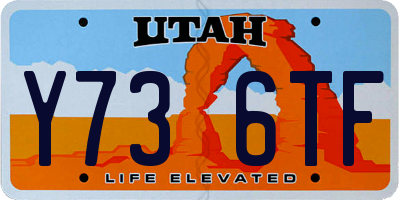 UT license plate Y736TF