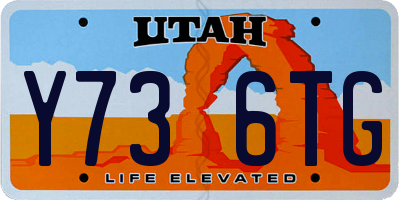 UT license plate Y736TG