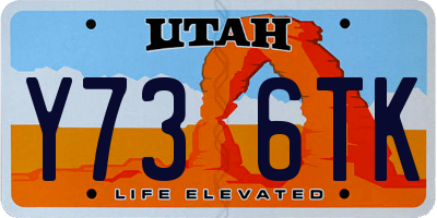 UT license plate Y736TK