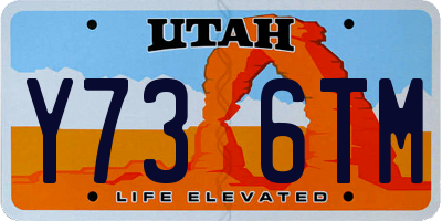 UT license plate Y736TM