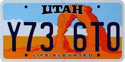 UT license plate Y736TO