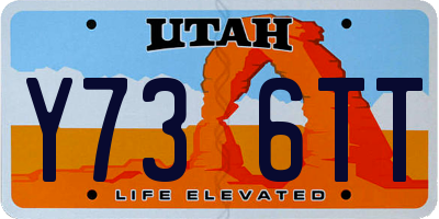 UT license plate Y736TT