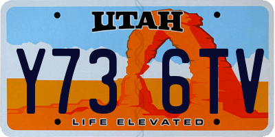 UT license plate Y736TV
