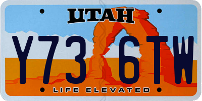 UT license plate Y736TW