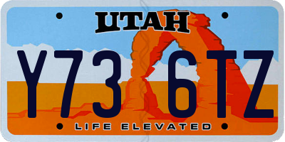 UT license plate Y736TZ