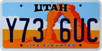 UT license plate Y736UC