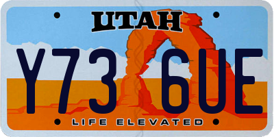 UT license plate Y736UE