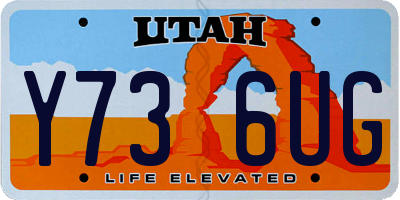 UT license plate Y736UG
