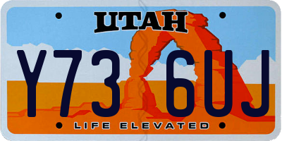 UT license plate Y736UJ