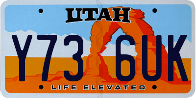UT license plate Y736UK