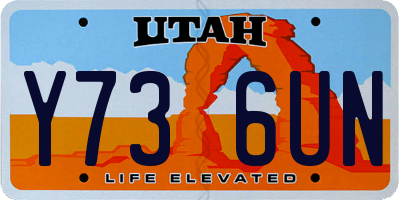 UT license plate Y736UN