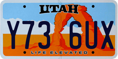 UT license plate Y736UX