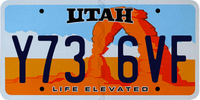 UT license plate Y736VF