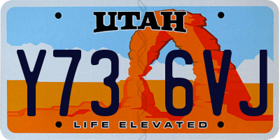 UT license plate Y736VJ