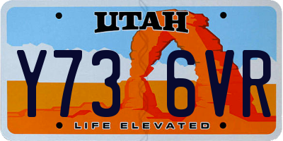 UT license plate Y736VR