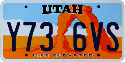 UT license plate Y736VS