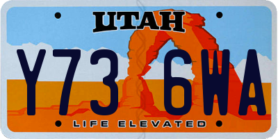UT license plate Y736WA