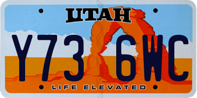 UT license plate Y736WC