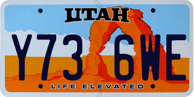 UT license plate Y736WE