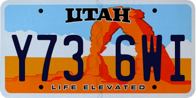 UT license plate Y736WI
