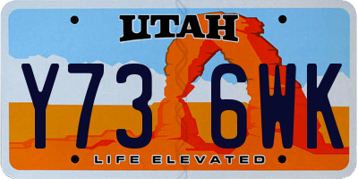 UT license plate Y736WK