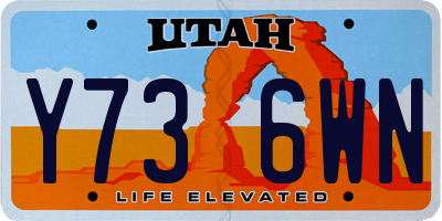 UT license plate Y736WN