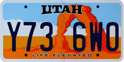UT license plate Y736WO