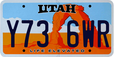 UT license plate Y736WR