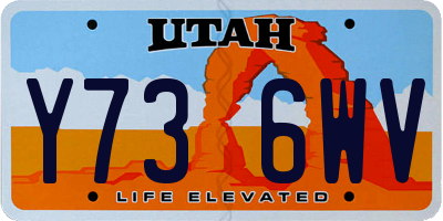 UT license plate Y736WV