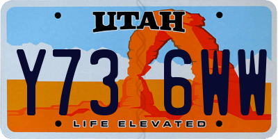 UT license plate Y736WW