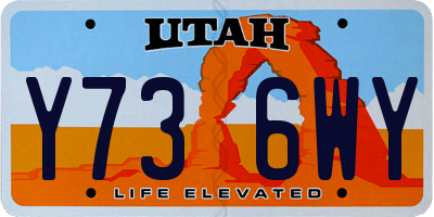 UT license plate Y736WY