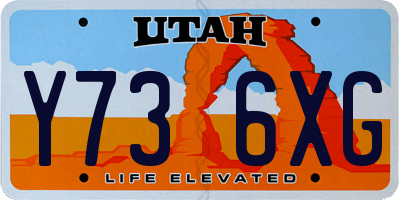 UT license plate Y736XG